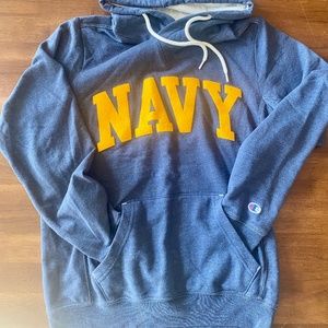 USNA Navy Champion Sweatshirt Hoodie Unisex Size Small
